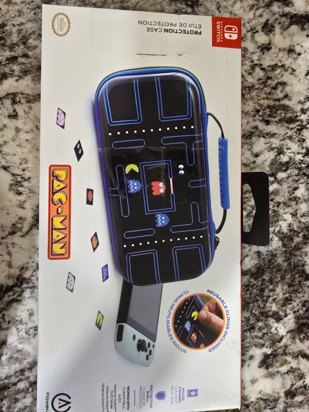 NIB Nintendo Switch PacMan Protection Case Holds 9 Games Protective Shell